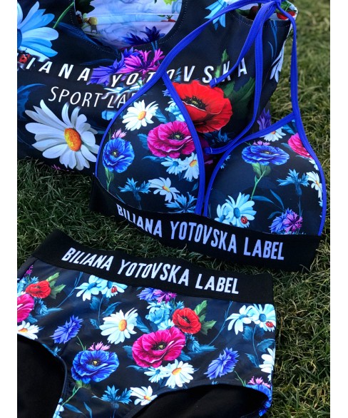 Бански ТОП триъгълници Dark floral