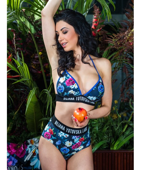 Бански ТОП триъгълници Dark floral